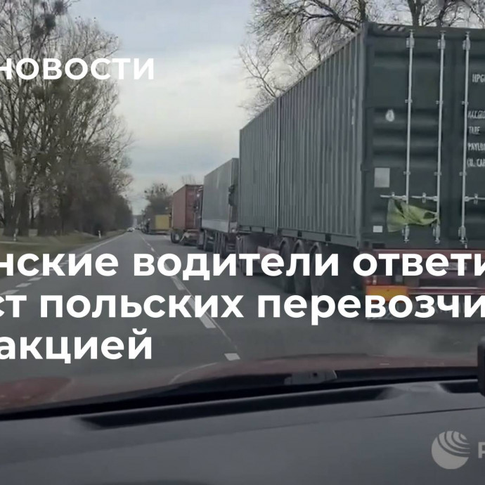 Украинские водители ответили на протест польских перевозчиков своей акцией