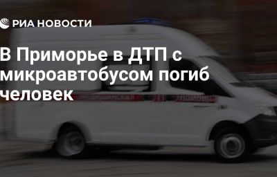 В Приморье в ДТП с микроавтобусом погиб человек