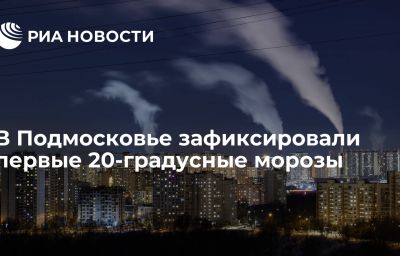 В Подмосковье зафиксировали первые 20-градусные морозы