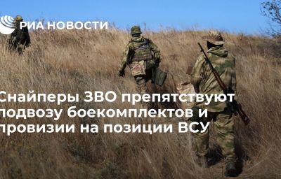 Снайперы ЗВО препятствуют подвозу боекомплектов и провизии на позиции ВСУ