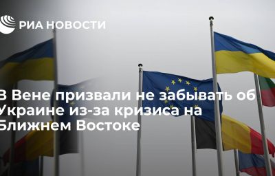 В Вене призвали не забывать об Украине из-за кризиса на Ближнем Востоке