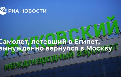 Самолет, летевший в Египет, вынужденно вернулся в Москву