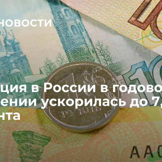 Инфляция в России в годовом выражении ускорилась до 7,48 процента