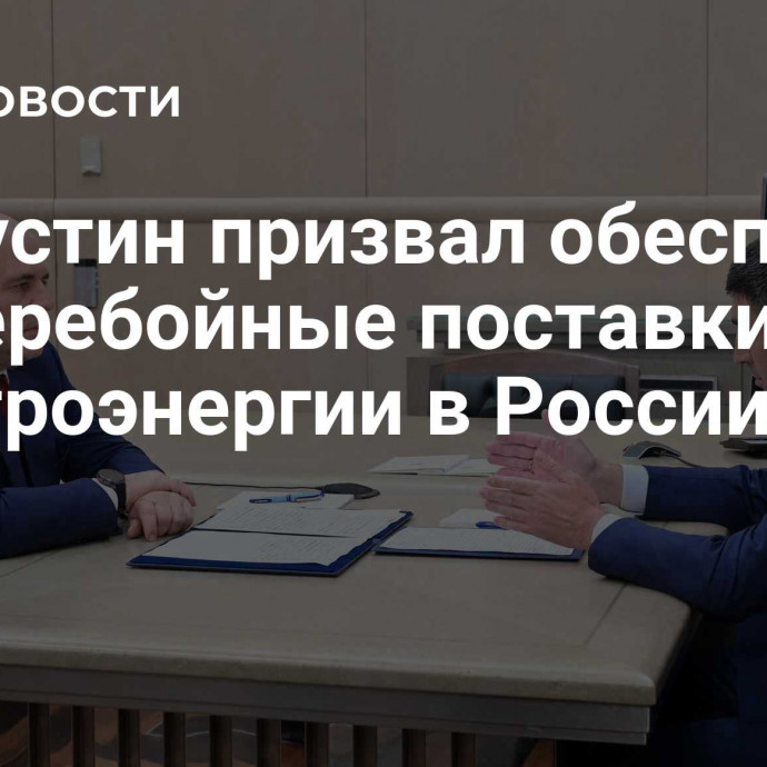 Мишустин призвал обеспечить бесперебойные поставки электроэнергии в России