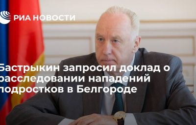 Бастрыкин запросил доклад о расследовании нападений подростков в Белгороде