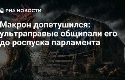 Макрон допетушился: ультраправые общипали его до роспуска парламента