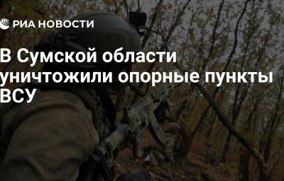 В Сумской области уничтожили опорные пункты ВСУ