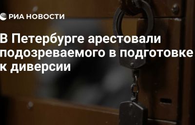 В Петербурге арестовали подозреваемого в подготовке к диверсии