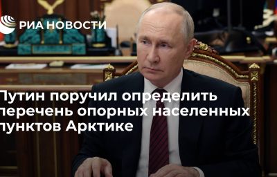 Путин поручил определить перечень опорных населенных пунктов Арктике