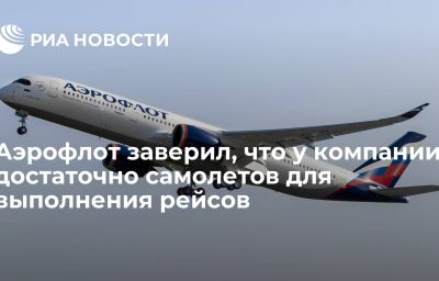 Аэрофлот заверил, что у компании достаточно самолетов для выполнения рейсов