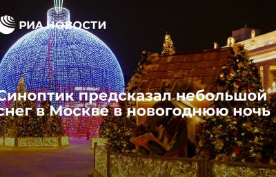 Синоптик предсказал небольшой снег в Москве в новогоднюю ночь