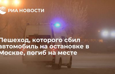 Пешеход, которого сбил автомобиль на остановке в Москве, погиб на месте