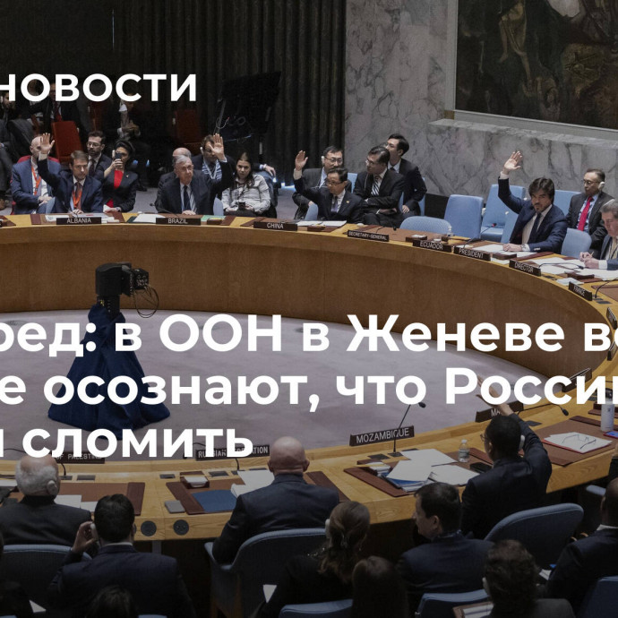 Постпред: в ООН в Женеве все больше осознают, что Россию нельзя сломить