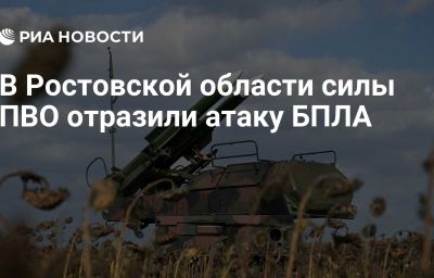 В Ростовской области силы ПВО отразили атаку БПЛА