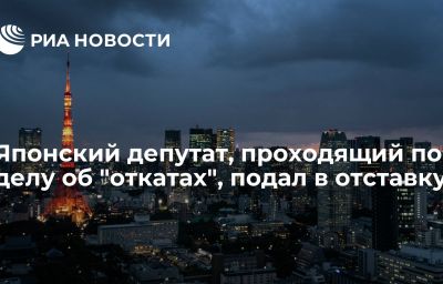 Японский депутат, проходящий по делу об "откатах", подал в отставку