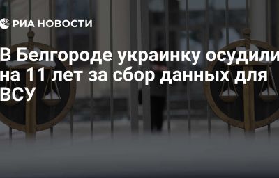 В Белгороде украинку осудили на 11 лет за сбор данных для ВСУ