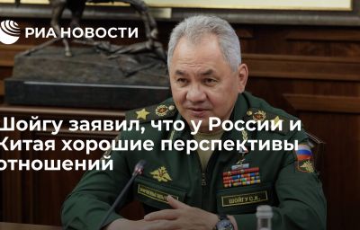 Шойгу заявил, что у России и Китая хорошие перспективы отношений