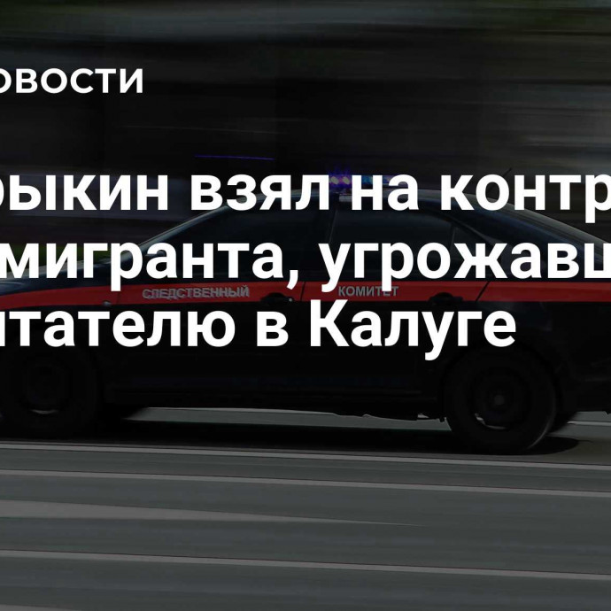 Бастрыкин взял на контроль дело мигранта, угрожавшего воспитателю в Калуге