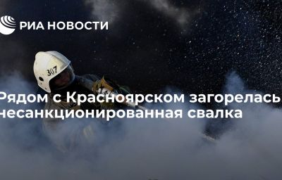 Рядом с Красноярском загорелась несанкционированная свалка