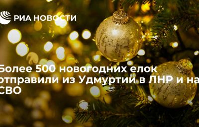 Более 500 новогодних елок отправили из Удмуртии в ЛНР и на СВО