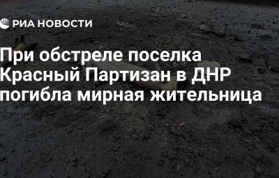 При обстреле поселка Красный Партизан в ДНР погибла мирная жительница