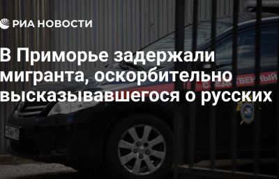 В Приморье задержали мигранта, оскорбительно высказывавшегося о русских