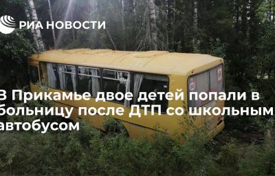 В Прикамье двое детей попали в больницу после ДТП со школьным автобусом