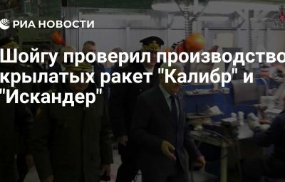 Шойгу проверил производство крылатых ракет "Калибр" и "Искандер"