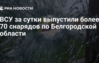 ВСУ за сутки выпустили более 70 снарядов по Белгородской области