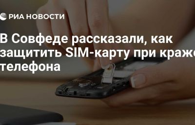 В Совфеде рассказали, как защитить SIM-карту при краже телефона