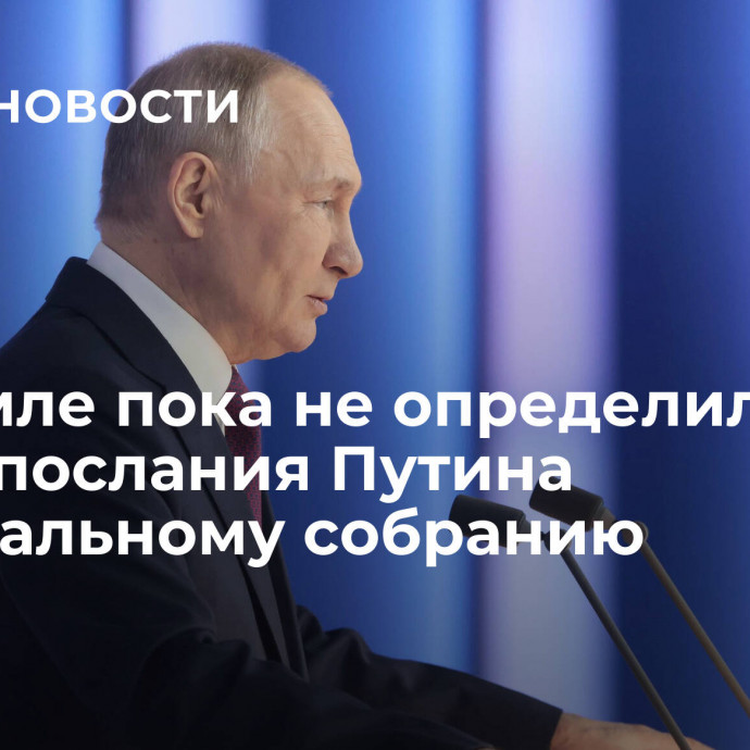 В Кремле пока не определились с датой послания Путина Федеральному собранию