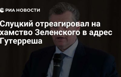 Слуцкий отреагировал на хамство Зеленского в адрес Гутерреша