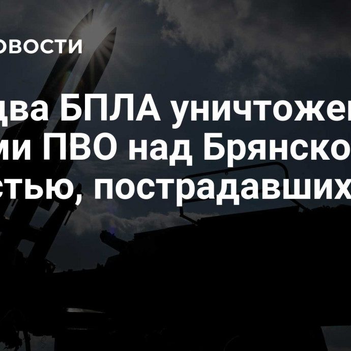 Еще два БПЛА уничтожены силами ПВО над Брянской областью, пострадавших нет