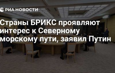 Страны БРИКС проявляют интерес к Северному морскому пути, заявил Путин