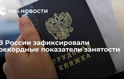 В России зафиксировали рекордные показатели занятости