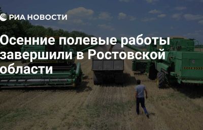 Осенние полевые работы завершили в Ростовской области