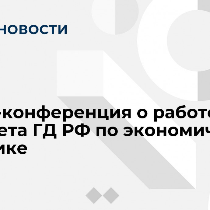 Пресс-конференция о работе Комитета ГД РФ по экономической политике