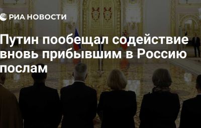 Путин пообещал содействие вновь прибывшим в Россию послам