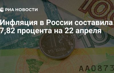 Инфляция в России составила 7,82 процента на 22 апреля