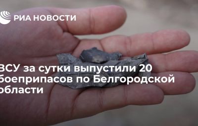 ВСУ за сутки выпустили 20 боеприпасов по Белгородской области