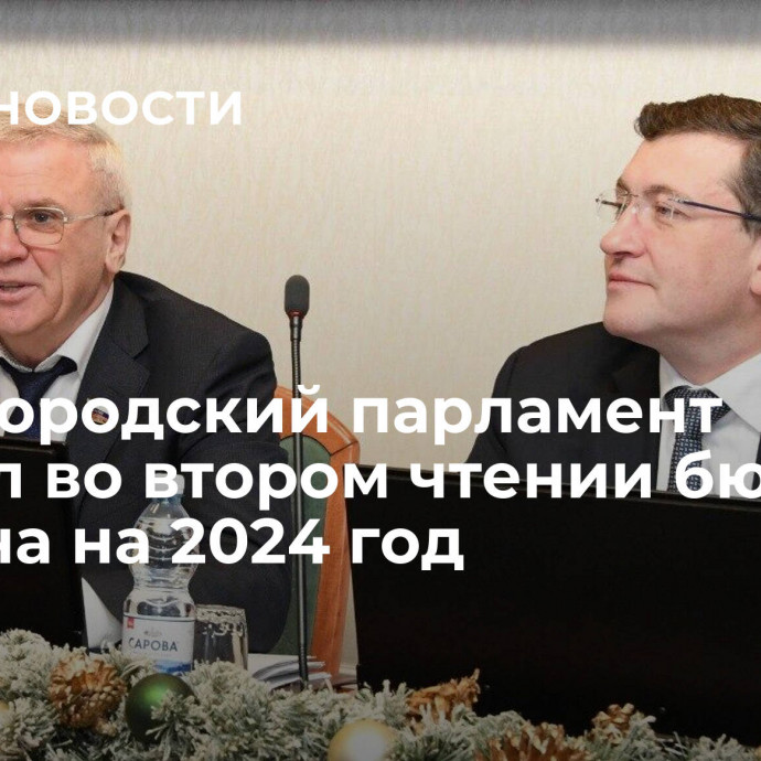 Нижегородский парламент принял во втором чтении бюджет региона на 2024 год