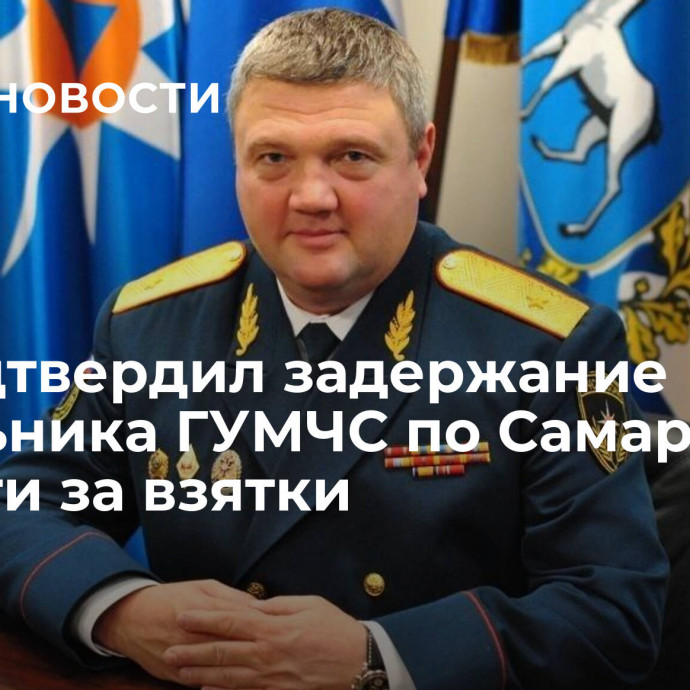 СК подтвердил задержание начальника ГУМЧС по Самарской области за взятки