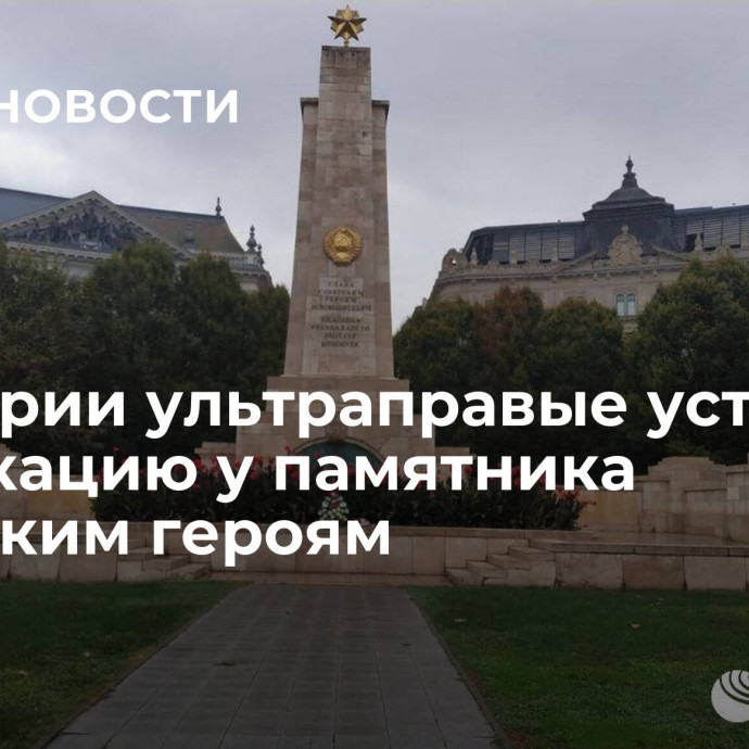 В Венгрии ультраправые устроили провокацию у памятника советским героям