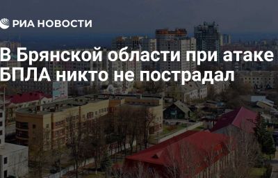 В Брянской области при атаке БПЛА никто не пострадал