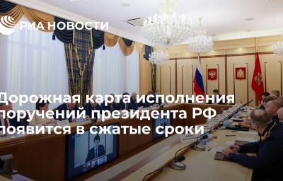 Дорожная карта исполнения поручений президента РФ появится в сжатые сроки