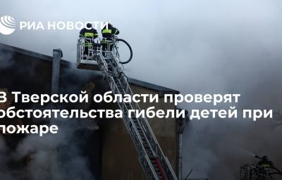 В Тверской области проверят обстоятельства гибели детей при пожаре