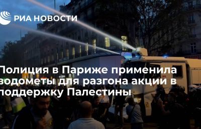 Полиция в Париже применила водометы для разгона акции в поддержку Палестины