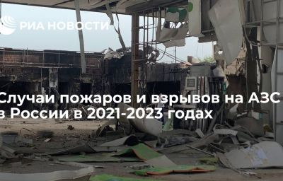 Случаи пожаров и взрывов на АЗС в России в 2021-2023 годах