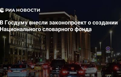 В Госдуму внесли законопроект о создании Национального словарного фонда