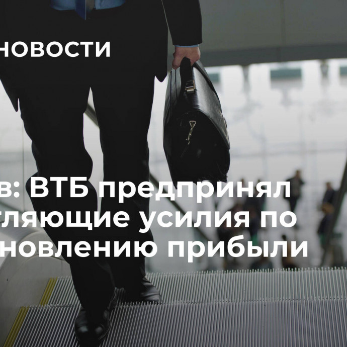 Самиев: ВТБ предпринял впечатляющие усилия по восстановлению прибыли